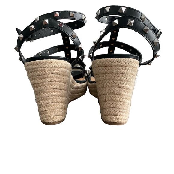 Womens Torrid Spiked Strappy Black Wedges Size 9WW Plus Size - Picture 6 of 11